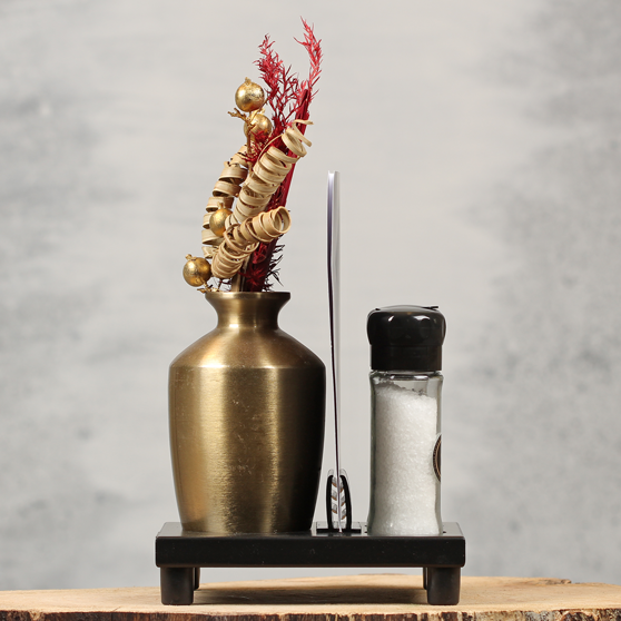 Sfeervolle goudkleurige vaas L | Dining Deco
