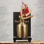 Goudkleurige metalen vaas L | Dining Deco