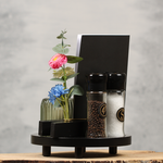 Compacte tafelplank compleet met kaarthouder zwart | Dining Deco