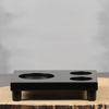 Tafelplank zwart met uitsparingen | Dining Deco