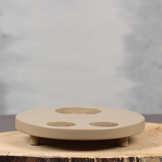 Compacte tafelplank zand rond 21cm | Dining Deco