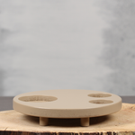 Tafelplank zand rond 21cm met uitsparingen | Dining Deco