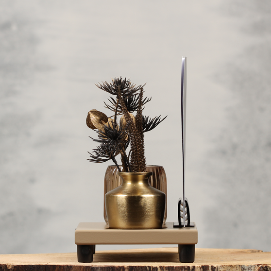 Compacte sfeervolle tafel plank met kaartklem | Dining Deco