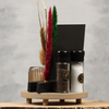 Compleet ingerichte smaakvolle horeca tafelplank zand | Dining Deco