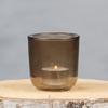 Sfeervol theelicht glas bruin | Dining Deco
