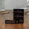 Tafelstandaard gereserveerd zwart met bedrukking | Dining Deco